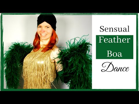 How to FEATHER BOA DANCE - 5 Sensual & beautiful moves - simple burlesque beginner moves  - Tutorial