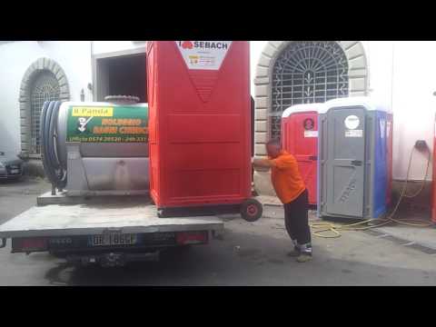 Load of a portable toilet