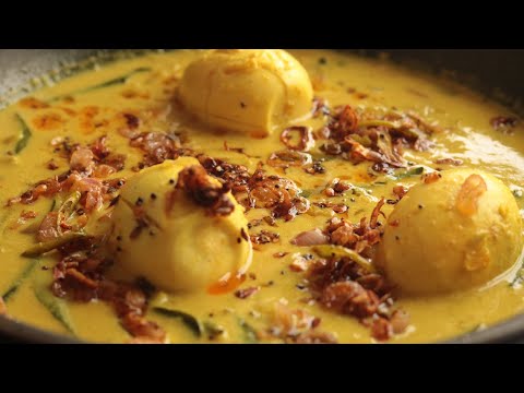 Kerala Style Mutta Mappas Recipe | Mildly Spiced Egg Curry with Coconut Milk