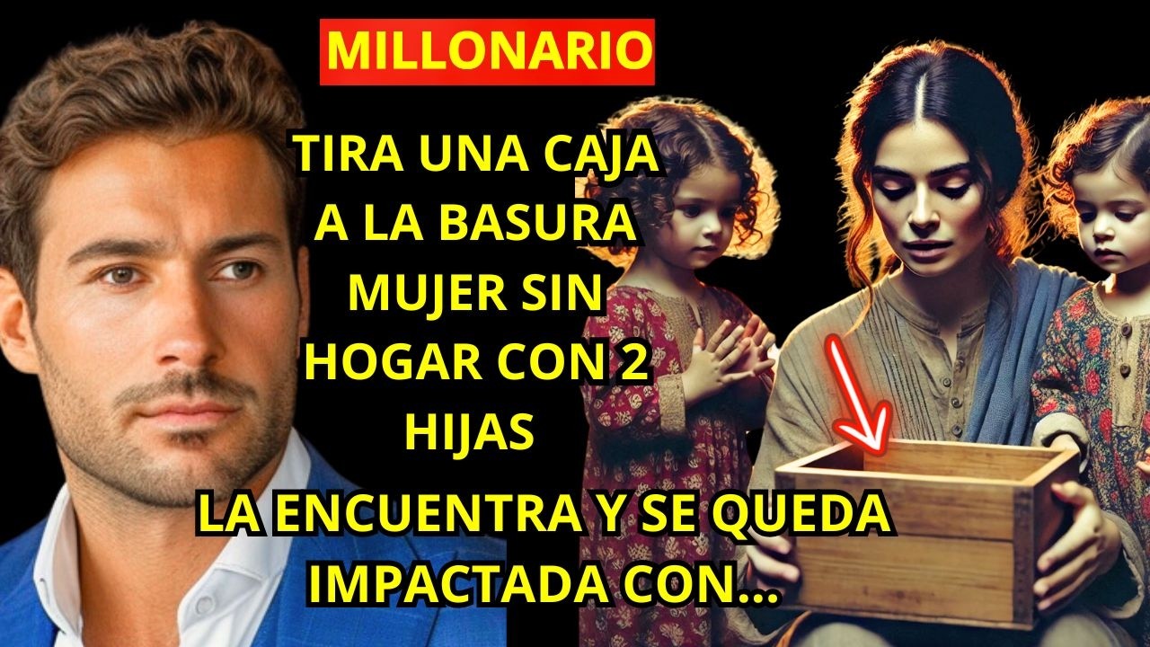 MILLONARIO TIRA UNA CAJA A LA BASURA, MUJER SIN HOGAR CON 2 HIJAS LA ENCUENTRA Y SE QUEDA IMPACTADA