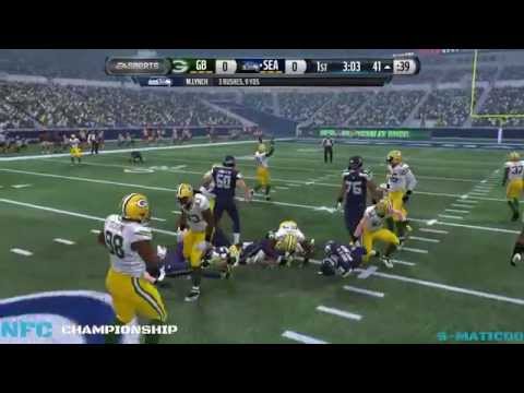 PACKERS vs. SEAHAWKS NFC CHAMPIONSHIP GAME Full Highlights Madden NFL 15 PS4 Gameplay