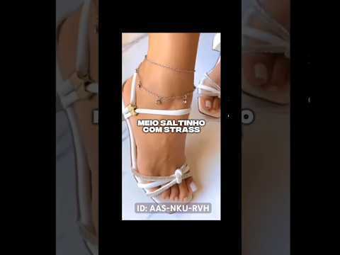 Sandália Saltinho Tira de Strass Brilho #strass #saltinho #tiradestrass #saopaulo  #sãopaulo