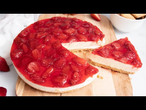 How to Make Strawberry Cheesecake From Scratch | NO BAKE Cheesecake Recipe