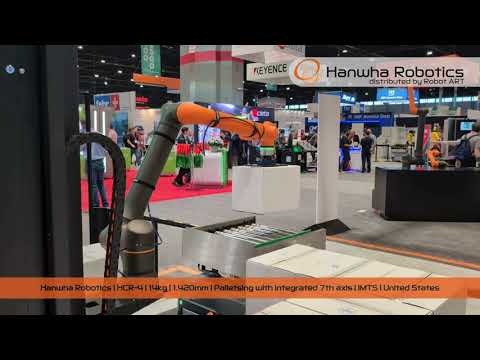Hanwha Robotics | HCR-14 | Palletising incl. integrated 7th axis | IMTS | United States