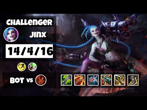 Jinx vs Taliyah NA Challenger BOT (14/4/16) - v11.6