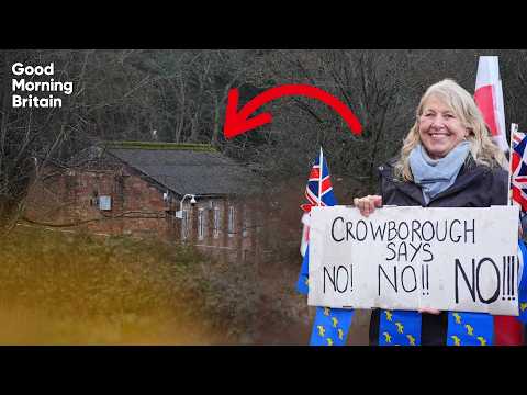 Police brace for protest after the asylum seekers moved to Crowborough | Good Morning Britain