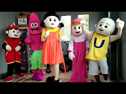 SQUID GAME DANCE, MY FRIEND UNBOXING & WEARING COSPLAY BOBOIBOY, UPIN, SQUID, PATRICK & MASHA - LILY Video