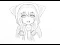 рисуем аниме девушку / fast draw anime girl (3) 