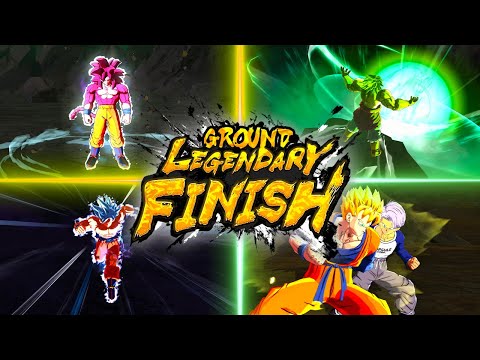 ALL LEGENDARY FINISH ANIMATIONS IN THE NEW GROUND MODE |  4K LANDSCAPE MODE | DRAGON BALL LEGENDS