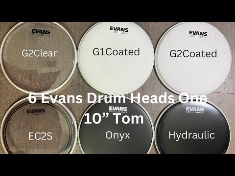Need New Heads? 6 Different Evans Drum Heads on A 10” Yamaha Recording Custom Tom. Review and Demo
