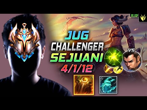 Challenger Sejuani Jungle vs Xin Zhao - 챌린저 정글 세주아니 템트리 룬 태불방 여진 セジュアニ Седжуани 北地之怒 - LOL KR 11.13