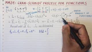 MM39: Gram-Schmidt process for functions