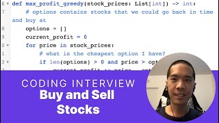 Python Software Engineer Mock Interview: Buy and Sell a Stock