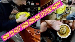 PT Cruiser Cooling System, T-stat, rad cap & Temp Sensor Replacement