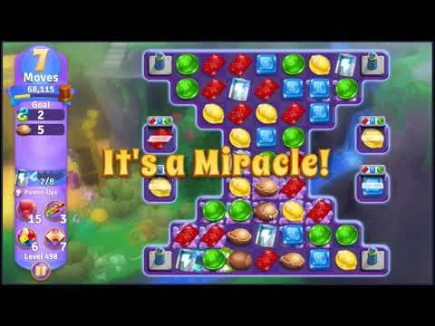 Wonka's World of Candy Level 498 - NO BOOSTERS + FULL STORY 🍫 | SKILLGAMING ✔️