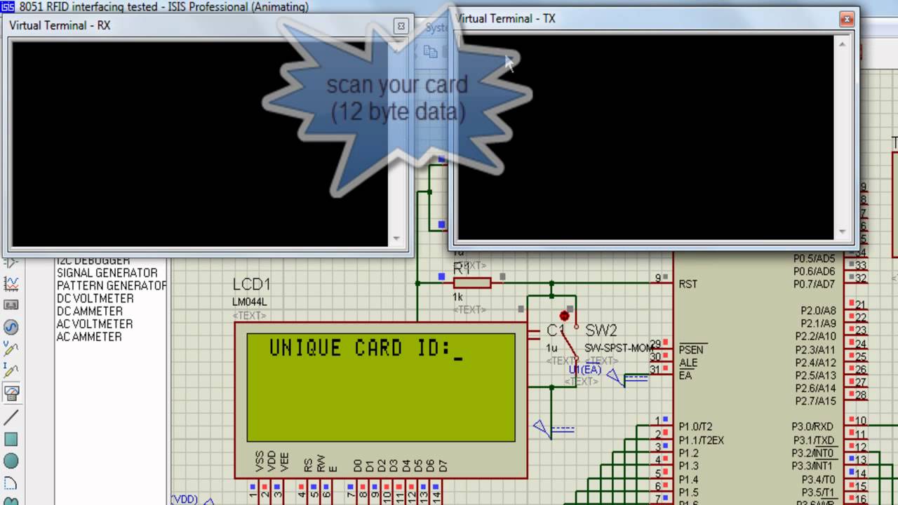 How to interface RFID with 8051 microcontroller