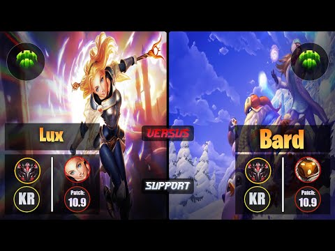 GrandMaster LUX [Guardian] (Support) VS  BARD - Grandmaster KR Patch 10.9