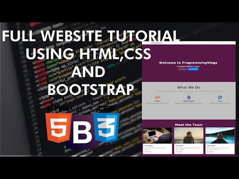 Complete Website Tutorial Using HTML5,CSS3 and BOOTSTRAP 4