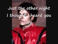 Michael Jackson - You are not alone lyrics 