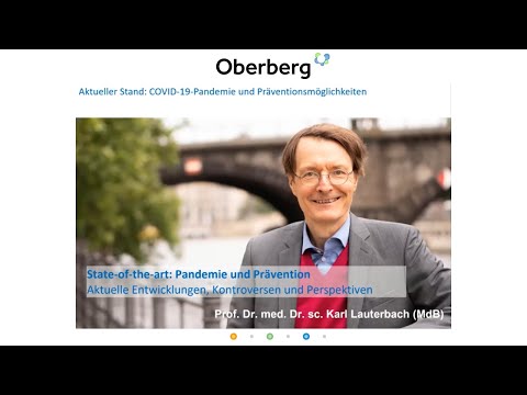 Online-Vortragsreihe: "Pandemie und Psyche" mit Prof. Dr. Karl Lauterbach