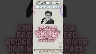 Christmas Is A Bridge, We Need Bridges... Inspirational Christmas Quote _ Merry Christmas