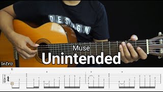Download lagu UNINTENDED - MUSE - Fingerstyle Guitar Tutorial TAB   Chords   Lyrics mp3