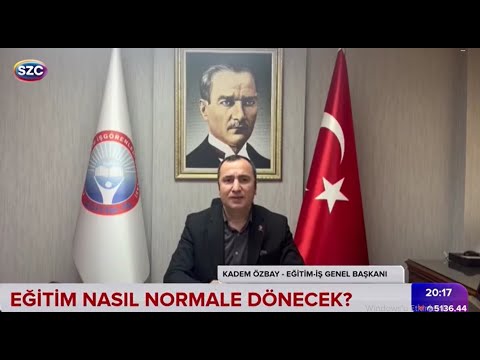 Genel Başkanımız Kadem Özbay`ın, deprem bölgesindeki okulların durumları ile ilgili açıklamaları Sözcü Tv Ana Haber`de haberleştirildi.  | EĞİTİM İŞ