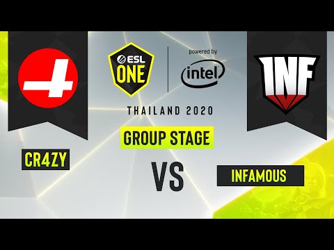 Dota2 - CR4ZY vs. Infamous - Game 1 - ESL One Thailand 2020 - Group Stage - AM