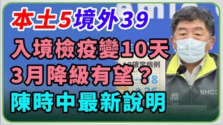 入境檢疫14變10天　3月降級有望？