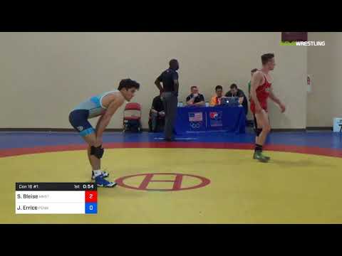 2018 Marine Corps US Open/Senior Men's Freestyle 70 Con 16 #1 - Steve Bleise (MNST) Vs. Jon Errico