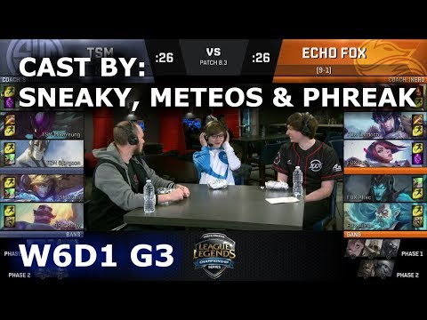 TSM vs FOX - Cast by Sneaky, Meteos & Phreak (NA LCS Lounge) | Week 6 Day 1 S8 NA LCS Spring 2018