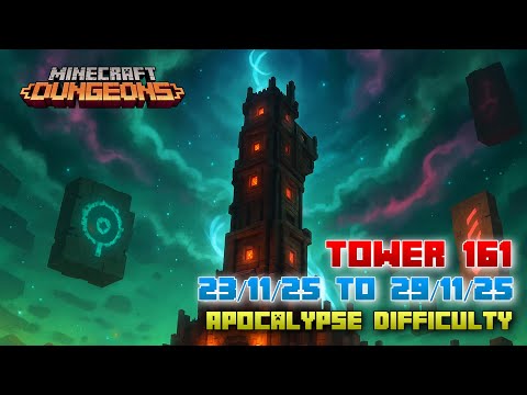 The Tower 161 [Apocalypse] Full Climb, Guide & Strategy, Minecraft Dungeons Fauna Faire