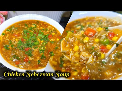 Schezwan Soup Recipe | Spicy Chinese Soup | Winter Special Restaurant Style Soup #chinesesoup