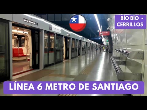 Viaje en Línea 6 Metro de Santiago | Tramo Bío Bío - Cerrillos. Tren AS-14 N2213.