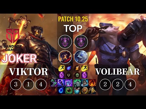 SB joker Viktor vs Volibear Top - KR Patch 10.25