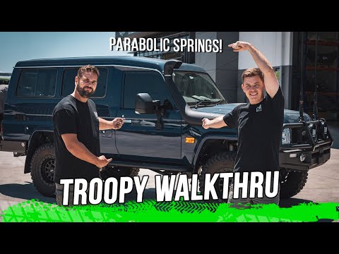 Parabolic Spring 2 INCH Lift | 2023 LandCruiser Troopy Troopcarrier 78 Series Midnight Blue