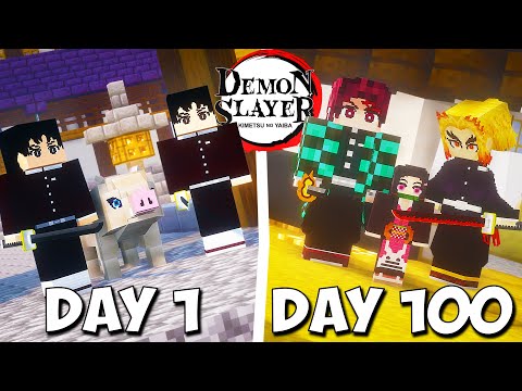 We Played Duo Demon Slayers In Minecraft For 100 Days... Here's What Happened