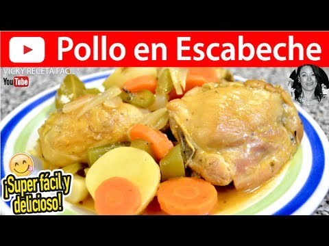 POLLO EN ESCABECHE |  Vicky Receta Fácil Video