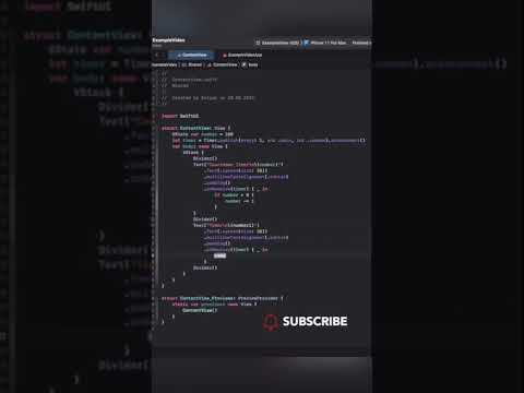 SwiftUI - How to Countdown Timer and Timer Code #shorts #swiftui #code #ios #apple