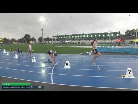 Girls U13 200m Timed Final 3: 2021 Commonwealth Bank State Track and Field Championships // LAVicTV