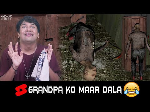 Grandpa Ko Maar Dala 😂 HORROR GAME GRANNY CHAPTER 2 : SLENDRINA GRANNY COMEDY || MOHAK MEET #Shorts