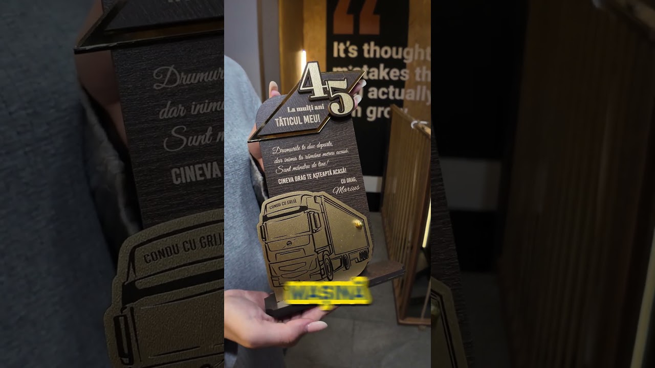 Thumbnail video Trofeu Personalizat - La multi ani Tata - Sofer de Camion