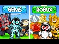 GEMS vs ROBUX Units In TOILET TOWER DEFENSE!