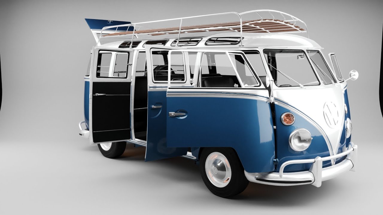 VW KOMBI T2 1963 3D Model