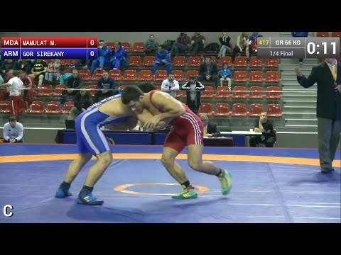 Quarterfinal GR - 66 kg: Maxim MAMULAT (MDA) df. Gor SIREKANYAN (ARM) by TF, 10-0