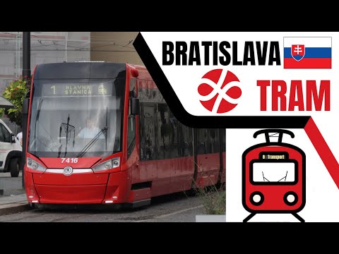 The Red Tram along The Danube | Bratislava Tram🚋🇸🇰 (Bratislavská električka) | Urban Transport #8