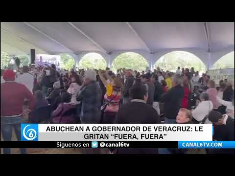 Video: Abuchean a gobernador de Veracruz le gritan “fuera, fuera”