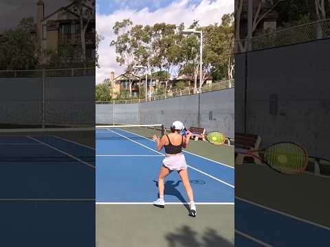 D1 girl blasts me off court! #tennis #shorts