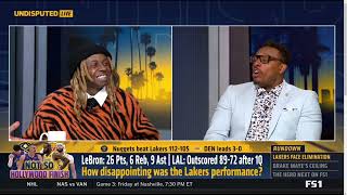UNDISPUTED | Lil Wayne reacts Lebron's 26 Pts as Lakers fall to Nuggets 112-105 to drop 0-3