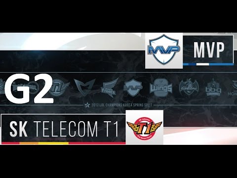 MVP vs SKT Game 2 Highlights - 2017 LCK SPRING SPLIT